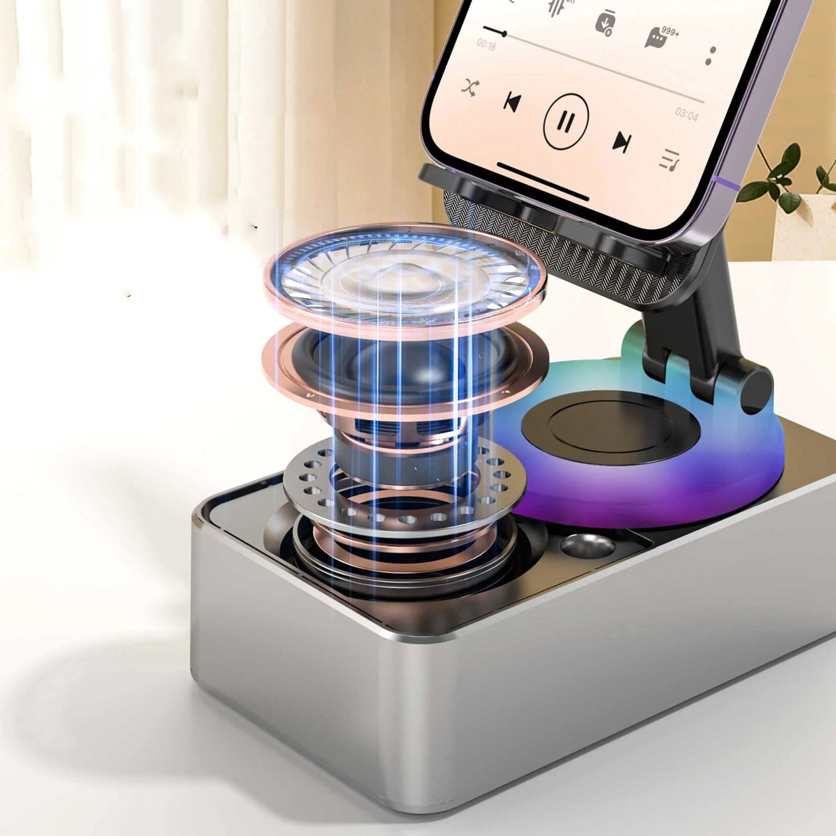 Mobile Phone Bracket Audio Two-in-one Rotating FoldableNIMBRIX