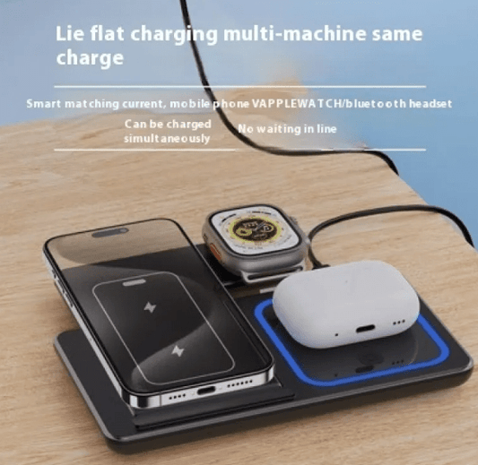 15W 3 In 1 LED Foldable Fast Wireless Charger StandNIMBRIX