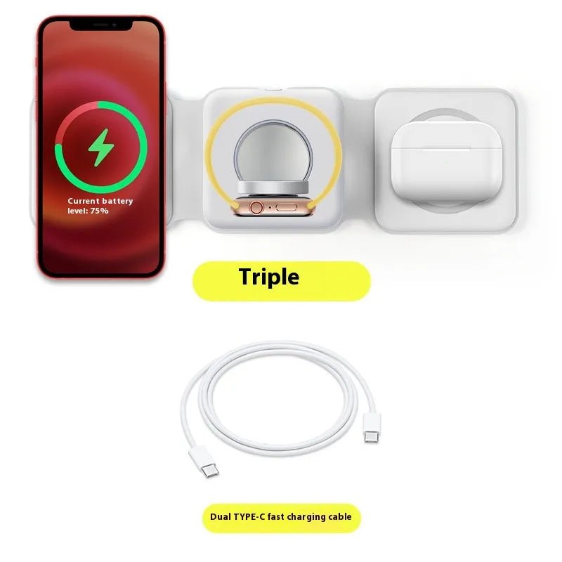 3 In 1 Magnetic Wireless Charging Folding Mobile Phone HolderNIMBRIX