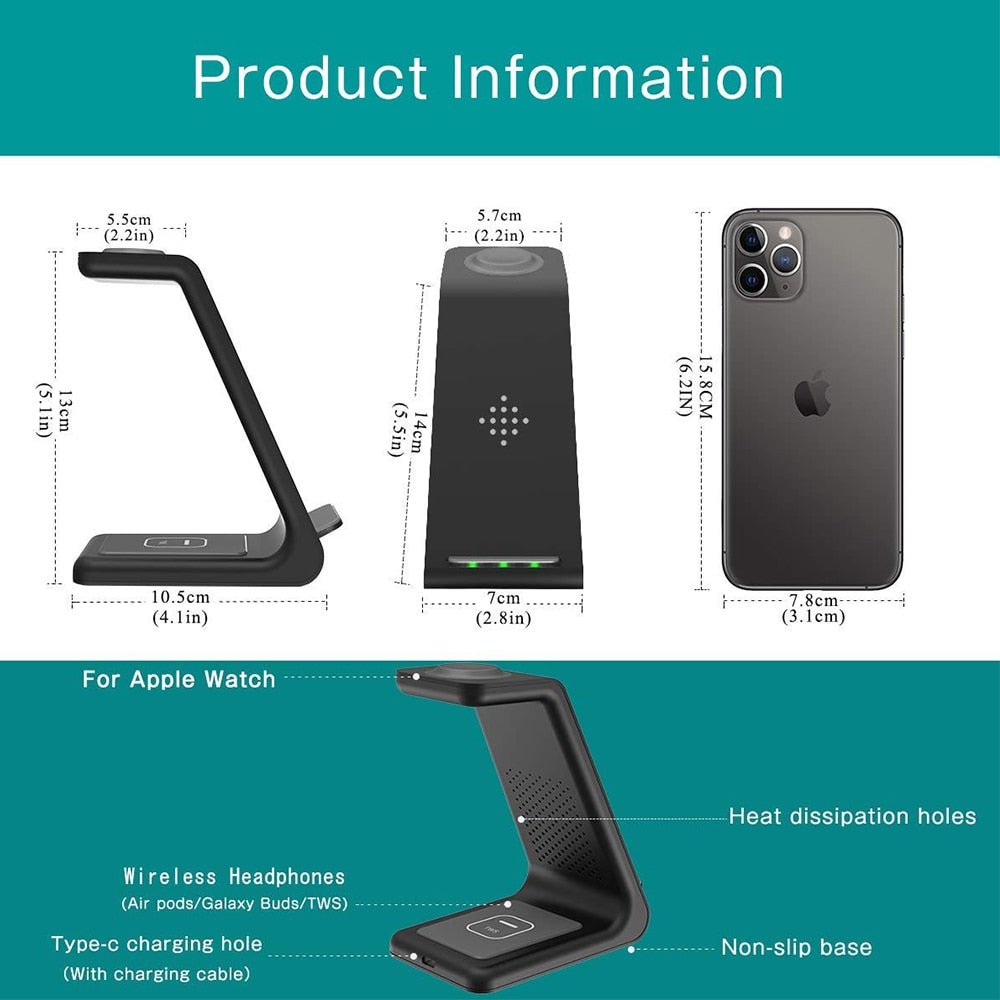 3 in 1 Wireless Charger Stand for iPhoneNIMBRIX
