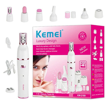7in1 Women Epilator Electric Facial Hair RemoverNIMBRIX