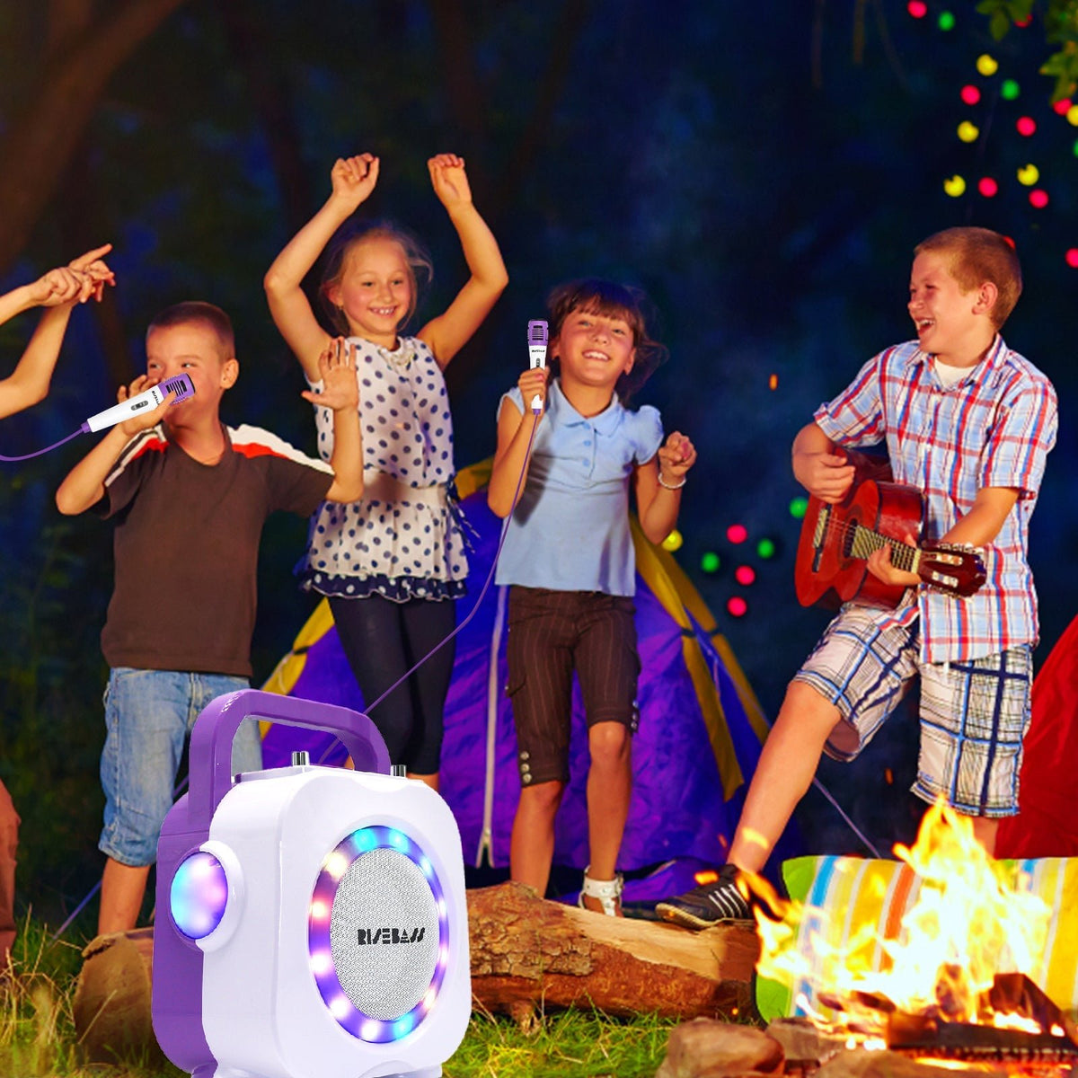 Karaoke Machine for Kids - Bluetooth Speaker with 2 Microphone - Portable Kids Karaoke Machine for Girls and Boys - Birthday Gift for Girls and Boys Ages 2 Years Old and Up.NIMBRIX
