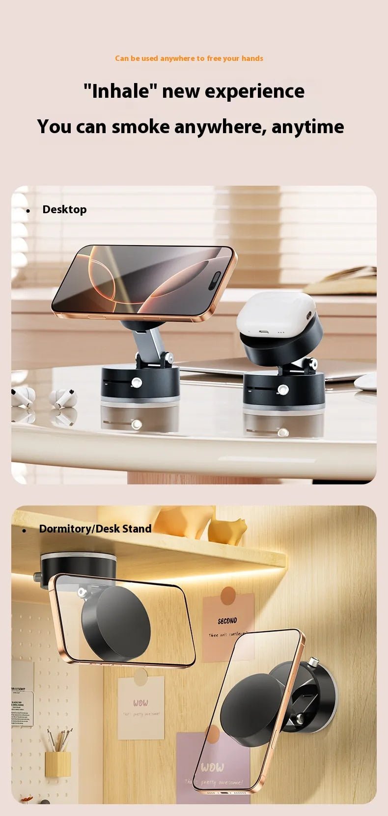 Magnetic Foldable Phone Holder with Suction CupNIMBRIX