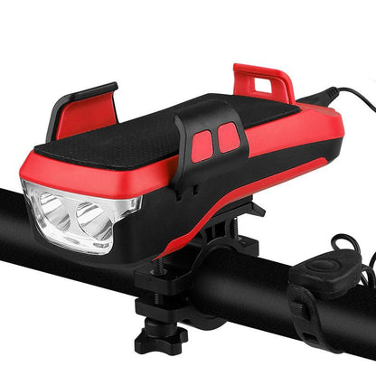 USB Rechargeable Bike Light with Phone Holder and HornNIMBRIX