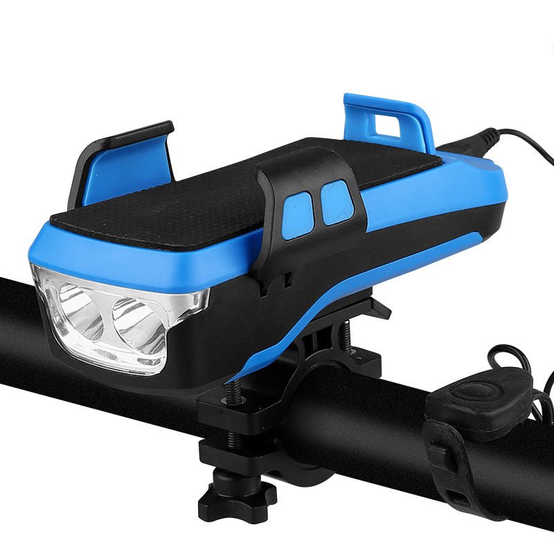 USB Rechargeable Bike Light with Phone Holder and HornNIMBRIX