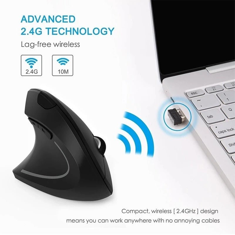 Wireless 2.4G Vertical Right - Hand Charging MouseNIMBRIX